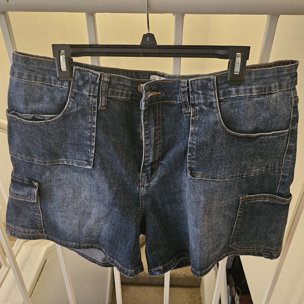 Fashion Nova Denim Cargo Shorts